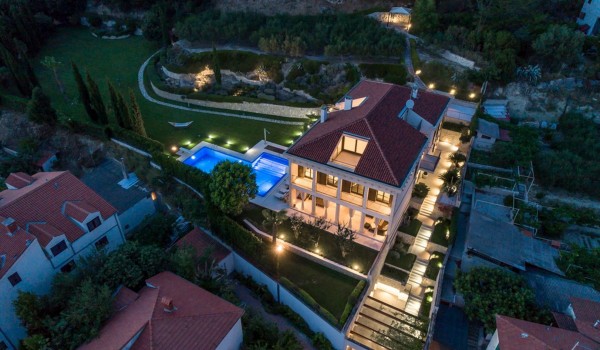 Luxury Villa Split with pool and gym - aerial view