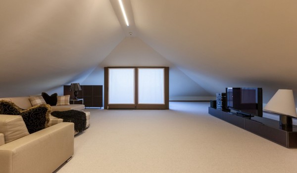 Luxury Villa Split with pool and gym - living area at the attic