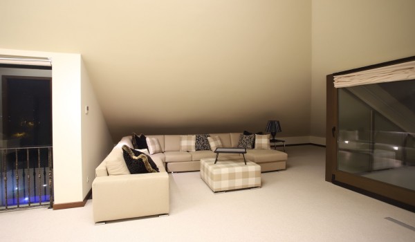 Luxury Villa Split with pool and gym - living area at the attic