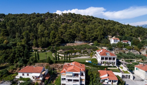 Luxury Villa Split with pool and gym - aerial view