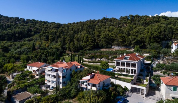Luxury Villa Split with pool and gym - aerial view