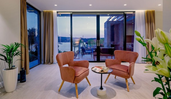 Space for rest and relaxation with a view of the sea, of a  private villa for rent with pool Raquel by the sea on Šolta