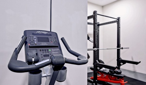 Exercise equipment in a luxury holiday villa by the sea on the island of Šolta with a swimming pool and private parking