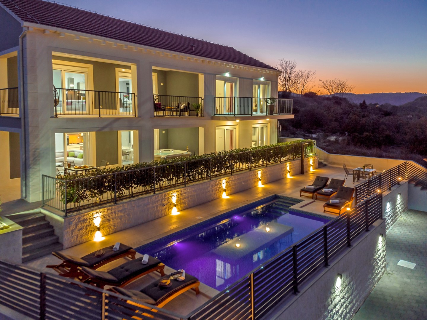 KORCULA - ORGON LUXURY VILLAS - Luxury villa Korcula Cataleya with pool, jacuzzi, 4 bedrooms, 12 pax, WIFI, parking
