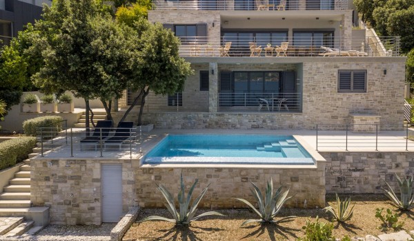 Luxury seafront villa Korcula Beach Retreat with pool on Korcula island