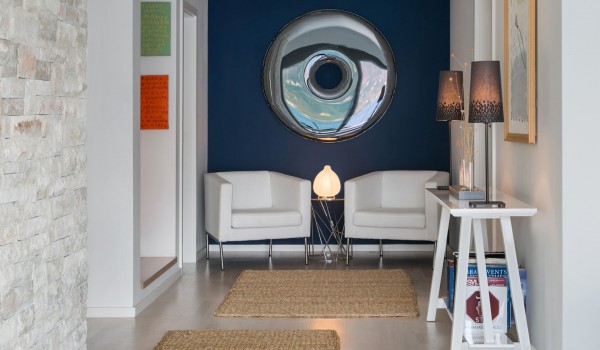 Seating area in a hallway of a luxury family villa Korcula Beach Retreat with private pool