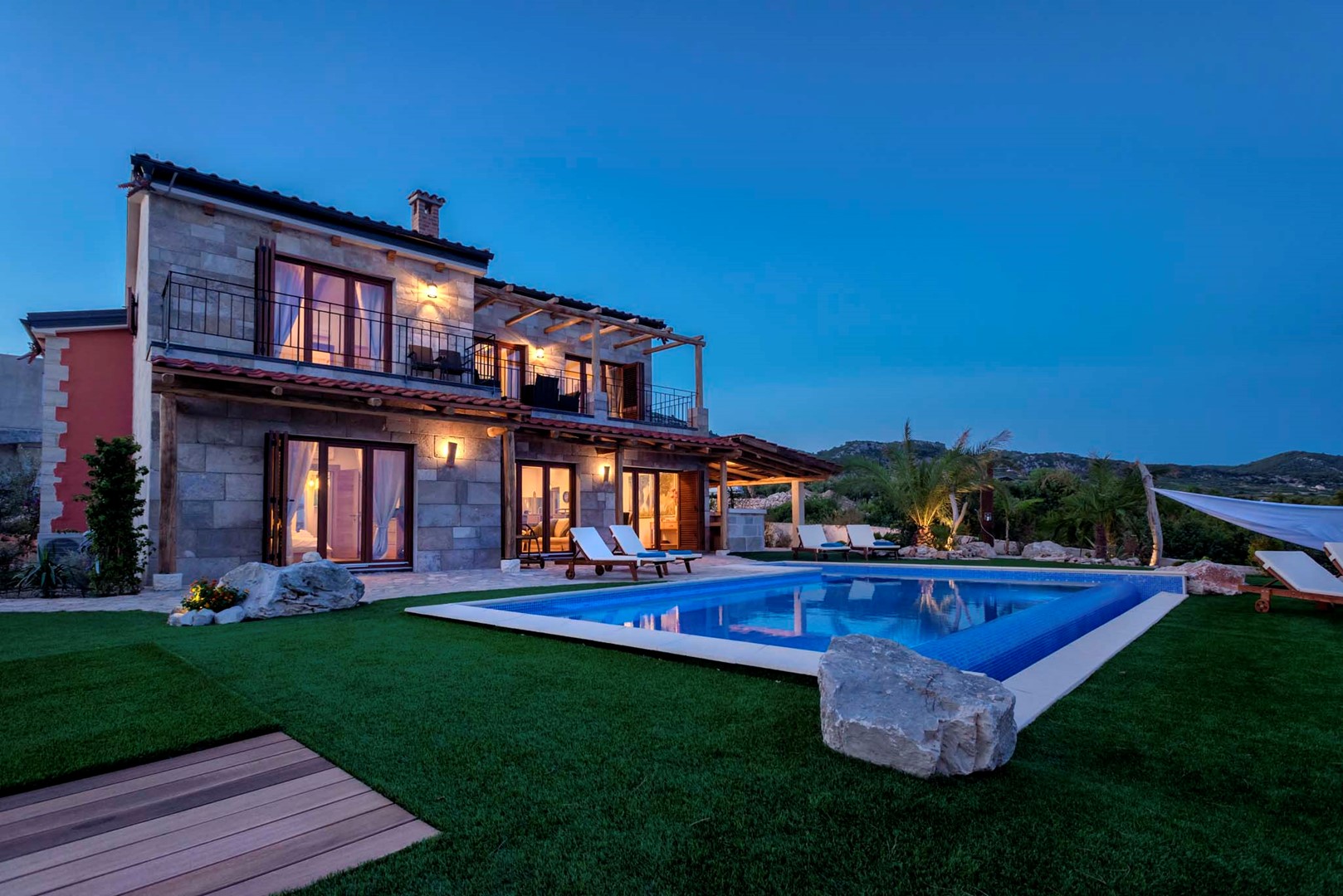 Luxury island  villa  Ember 2 with private heated pool and parking on Hvar island