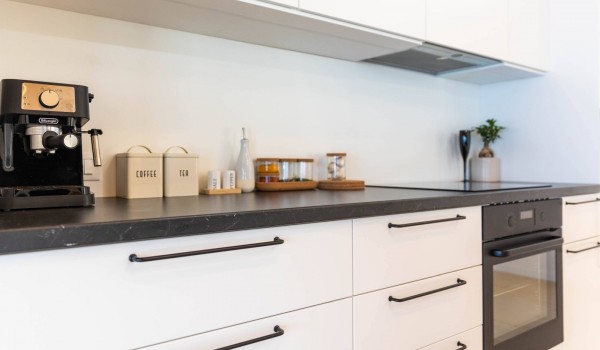 Fully equipped kitchen in Croatian luxury rental villa Crystal Palace Dubrovnik for romatnic vacation.