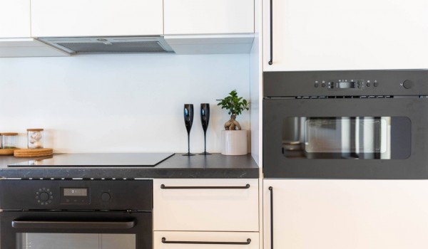 Fully equipped kitchen in Croatian luxury rental villa Crystal Palace Dubrovnik with private pool and parking.