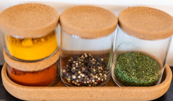 Spices in the kitchen of Croatian luxury villa Crystal Palace Dubrovnik with pool for vacation.