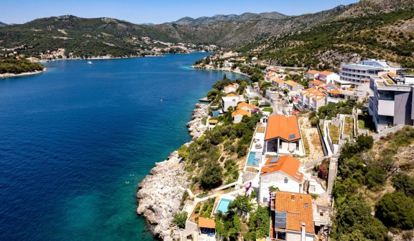 Mediterranean area near luxury rental villa Crystal Palace in Dubrovnik by the sea with pool.