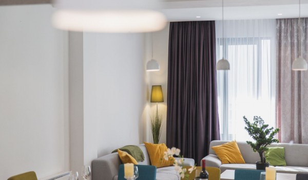 Dining table in a Croatia luxury family villa Trogir 3 with private pool and sea view