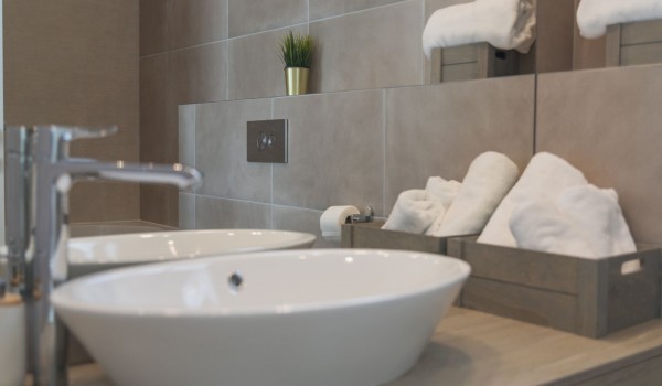 En suite bathroom  in a Croatia luxury villa Trogir 3 with private parking and sea view