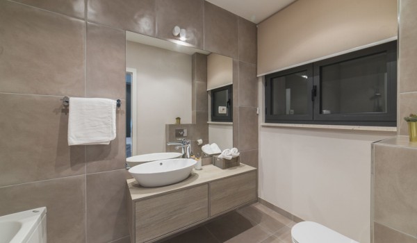En suite bathroom  in a Croatia luxury villa Trogir 3 with private parking and sea view