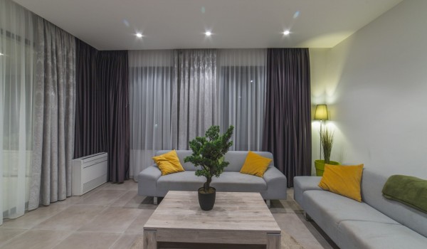 Comfortable sofas in a living room of a Croatia luxury villa Trogir 3 for vacation on Ciovo