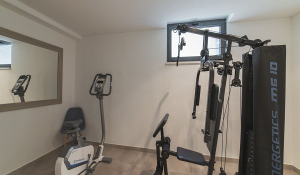 Private gym in a Croatia luxury family villa with private pool and parking