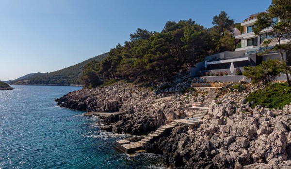 Seafront luxury holiday villa Miracul with private pool, gym and concierge service on the island of Korcula