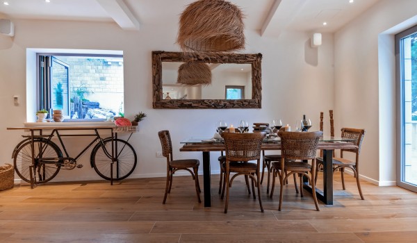 Dining area inside Croatia luxury villa for family vacation Brač