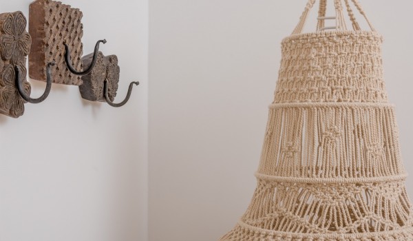 Details of a modern bedroom in a luxurious holiday villa in Sumartin on Brač