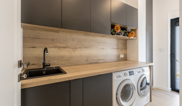 Washer and dryer of Croatia luxury pool villa for vacation and rent in Razanj