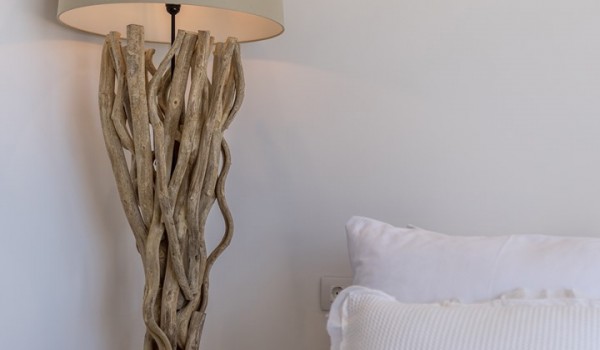 Decorated lamp in the bedroom of Croatia luxury sea view villa Seven Seas for vacation and rent