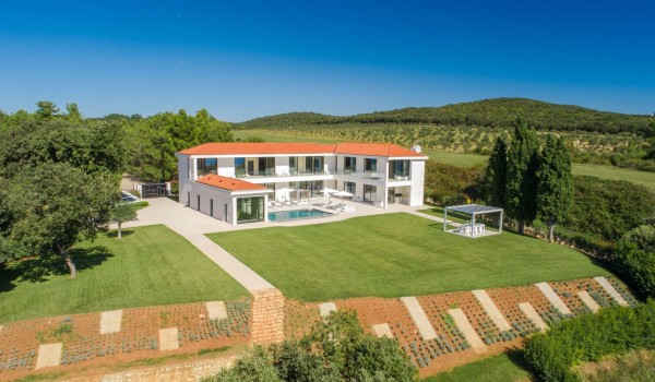 View of the Croatia luxury seafront villa Eden Land with concierge service and private pool in Istria
