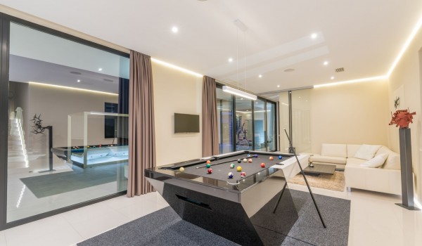Pool table in the Croatia luxury family villa with private pool and jacuzzi in Istria