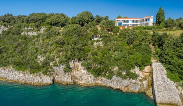 Aerial view of the Croatia luxury pet-friendly villa Eden Land with concierge service and private pool in Istria