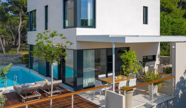 Croatia luxury holiday villa by the beach for vacation and rent with private heated pool.