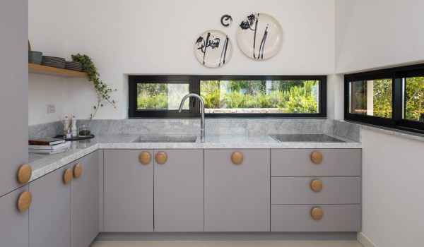 Modern professional kitchen in Sutivan Croatia luxury family villa for vacation and rent with private pool.