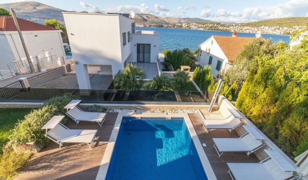 Private pool on the terrace of a Croatia luxury vacation villa for rent in Trogir