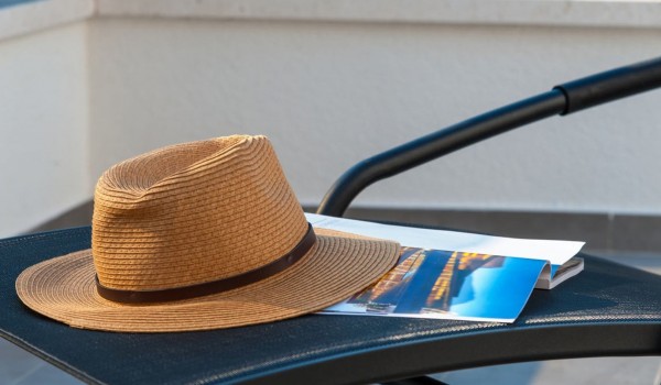 Sun lounger on the terrace of a Croatia luxury villa with parking and sea view in Trogir