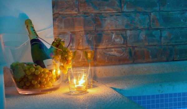 Romantic setting by the private indoor pool in a Croatia luxury villa Trogir 2 for vacation and rent on Ciovo