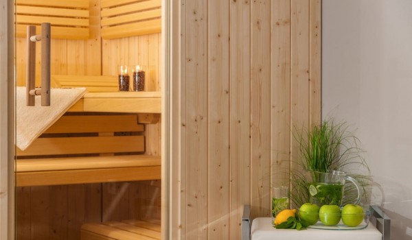 View of the sauna in a Croatia luxury vacation villa with private pool and sea view in Trogir