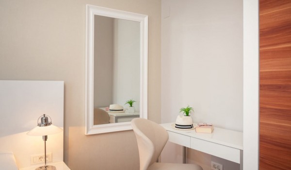 Seating area in a bedroom of a Croatia luxury family villa for vacation and rent in Trogir