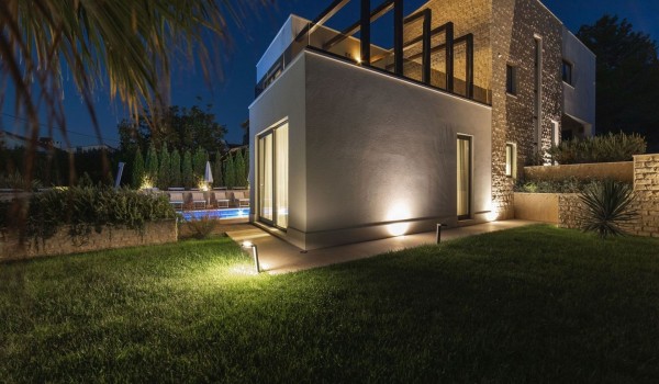 Croatia luxury seafront villa Trogir 2 with private pool, sauna and gym on Ciovo for vacation with friends or family