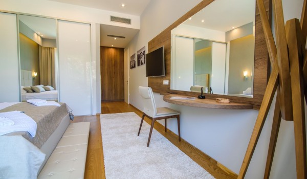 Seating area in a bedroom of a luxury family villa with private pool and parking near Dubrovnik