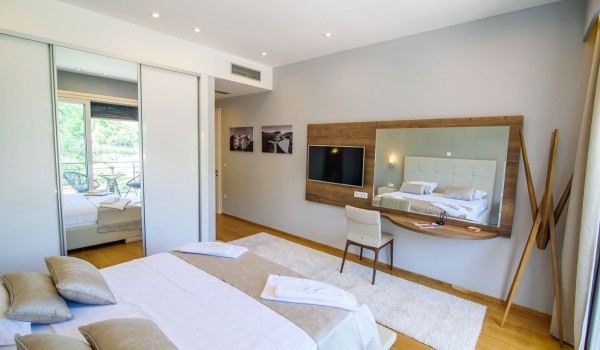 Seating area in a bedroom of a luxury family villa with private pool and parking near Dubrovnik