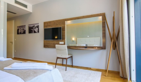 Seating area in a bedroom of a luxury family villa with private pool and parking near Dubrovnik