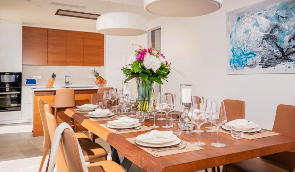 Fully equipped kitchen with the oven and the blender in the family villa Hvar Fantasy for vacation and rent