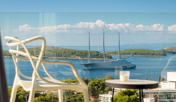 View of the luxurious villa Hvar Fantasy surrounding for vacation with family and friends