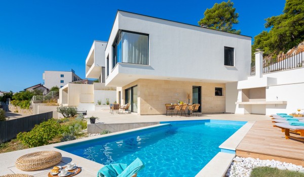 Daily picture of Makarska Croatian pet-friendly luxury villa Azul for rent and vacation with private pool.