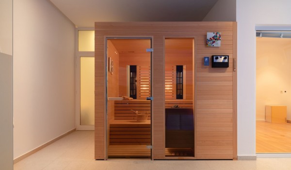 Private sauna in the luxury vacation villa with concierge service and private parking