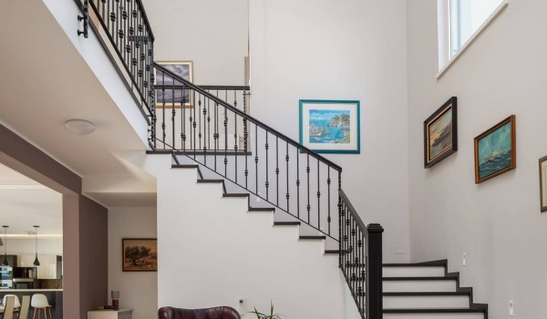 Staircase of the luxury family villa in Sibenik with concierge service and indoor heated pool