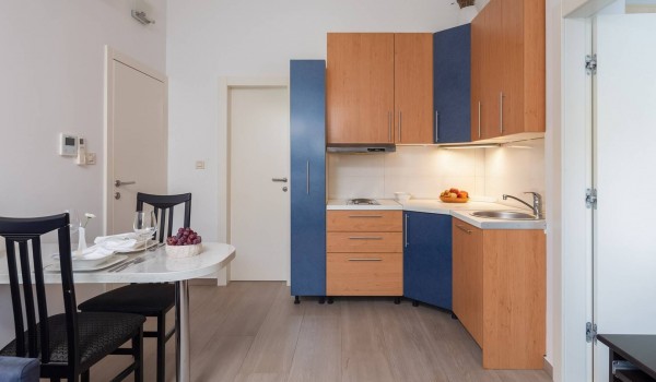 Kitchen in a suite of a luxury vacation villa Sea Whisper at the beach in Sibenik
