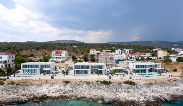 View of the luxury villa with private pool by the sea Supreme Rogoznica 2 in Rogoznica
