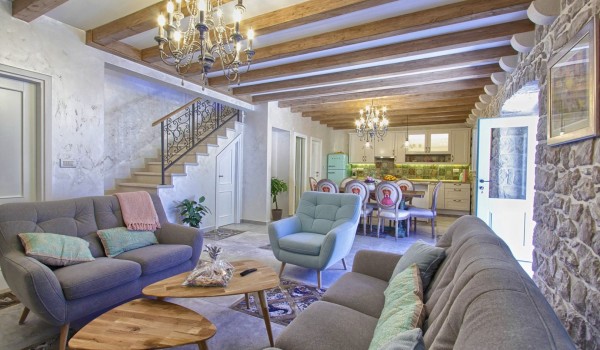 Luxurious open-space interior of the ground floor of the private exclusive villa Cavtat Iliria with WIFI and parking in the center of Cavtat