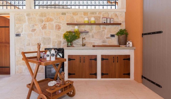 Summer kitchen in a luxury Croatian villa Finessa Skradin with heated pool and parking