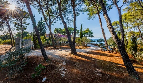 Road to the traditional stone house on Brac island with private parking