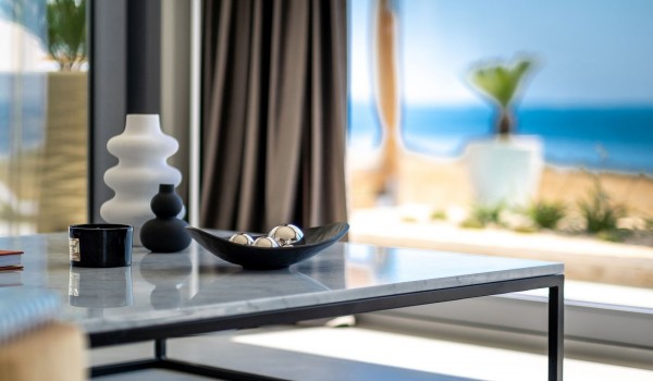 Elegant details in a modern villa for rent and vacation with a private pool, jacuzzi and sauna on the island of Pag in Novalja